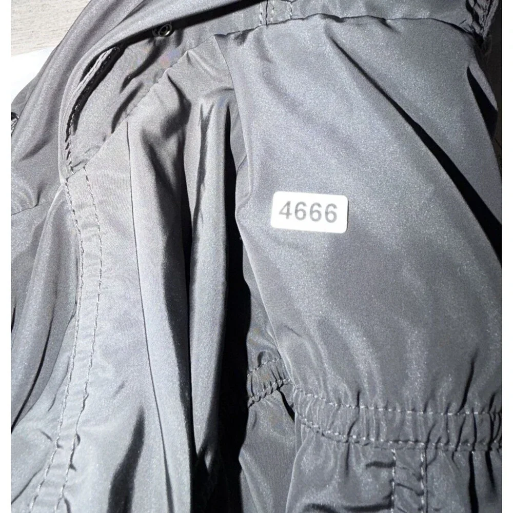 Athleta Jetset Bomber Jacket Womens Small Black Full Zip Hidden Hood
